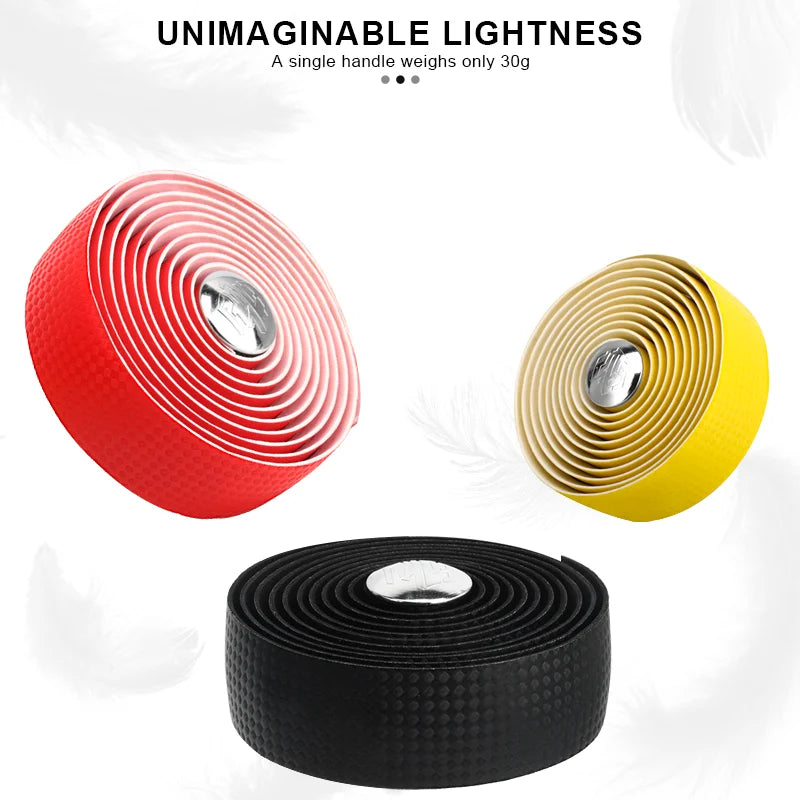 Road Bicycle Handlebar Tape Comfortable Soft PU+EVA Material Bike Handlebar Tape Non-Slip Shock Absorbing Belt Racing Wrap Tape