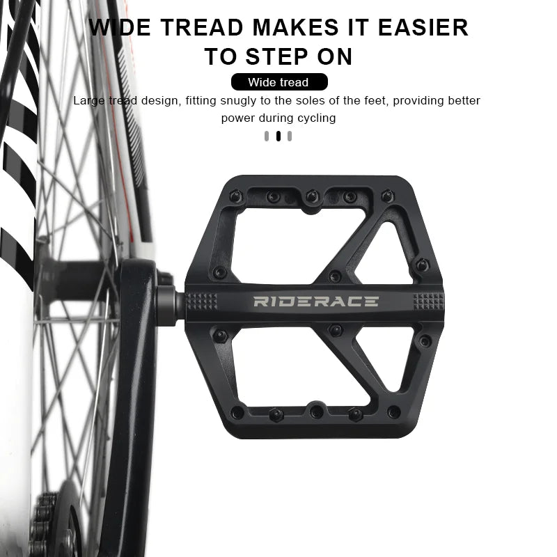 Bicycle Pedal Anti-Slip Ultralight Nylon DU Bearing For Road Mountain Bike Pedals Multicolor Flat Platform Cycling Accessories