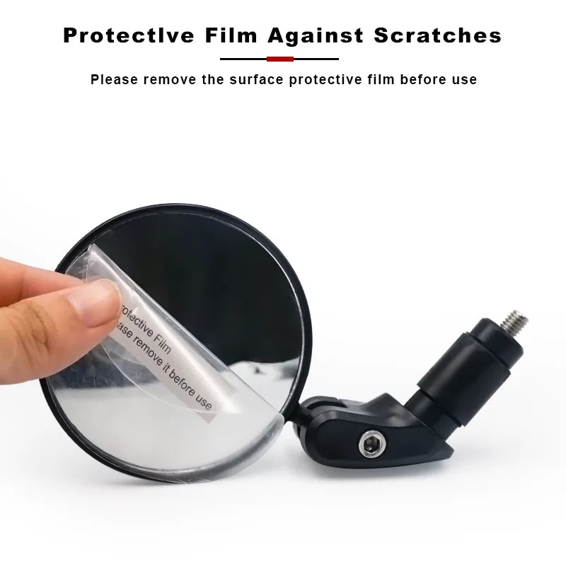 Bicycle Rearview Mirror Bar End Mirror 360° Rotating Adjustable Wide-Angle Clear Bike Handlebar Rear View Mirrors Reflector