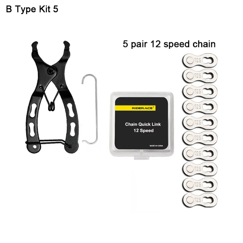 Bicycle Repair Tool Set Chain Wear Checker 6/7/8/9/10/11 Speed Joint Magic Buckle MTB Chain Link Plier Bike Buckle Chain Breaker
