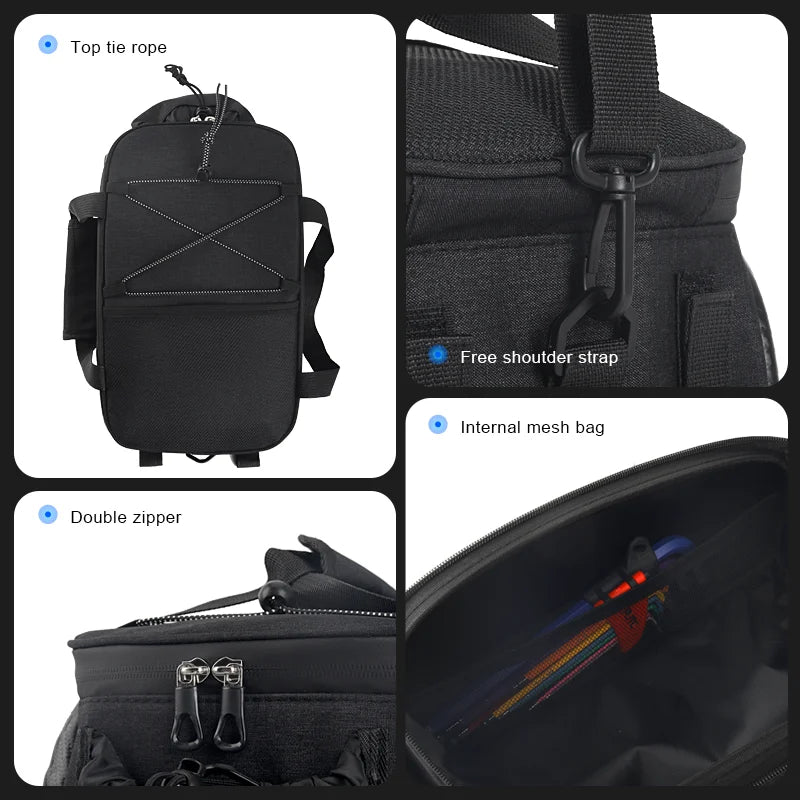 Bicycle Rear Seat Bag Eva Multi-Purpose Large Capacity Bike Travel Luggage Storage Bag Cycling Trunk Panniers Shoulder Handbag