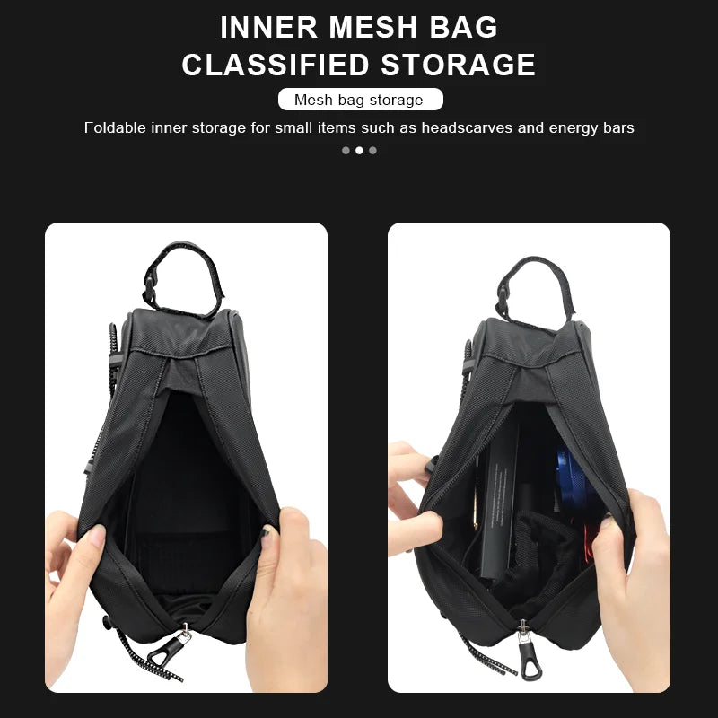 Bicycle Bag PU Rainproof Waterproof MTB Road Bike Top Tube Bag Portable Large Capacity Frame Pannier Outdoor Cycling Accessories