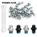 30/50Pcs Bicycle Pedal Anti-Skid Bolt With Offset Spanner Set M4 Steel Stud Pin Nail MTB Road Bike Hexagona Pedal Pin Screws Set