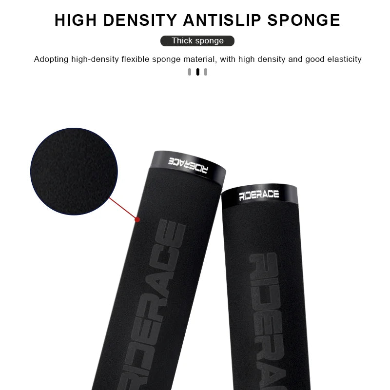 Bicycle Grips Ultralight Sponge Anti-Skid Shock-Absorbing Soft Bike Handlebar Grip Aluminum Locking Ring Cycling Accessories
