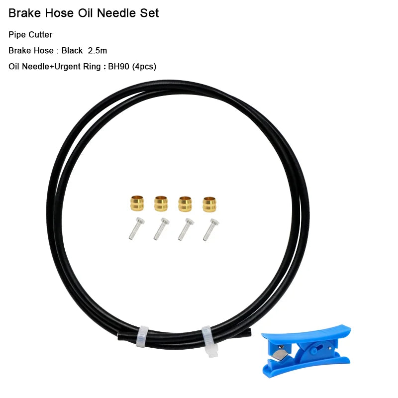2.5m Bike Hydraulic Disc Brake Oil Tube Bicycle Disc Brake Hose Connector Insert And Olive Set BH59 BH90 MTB Brake Hose Kit
