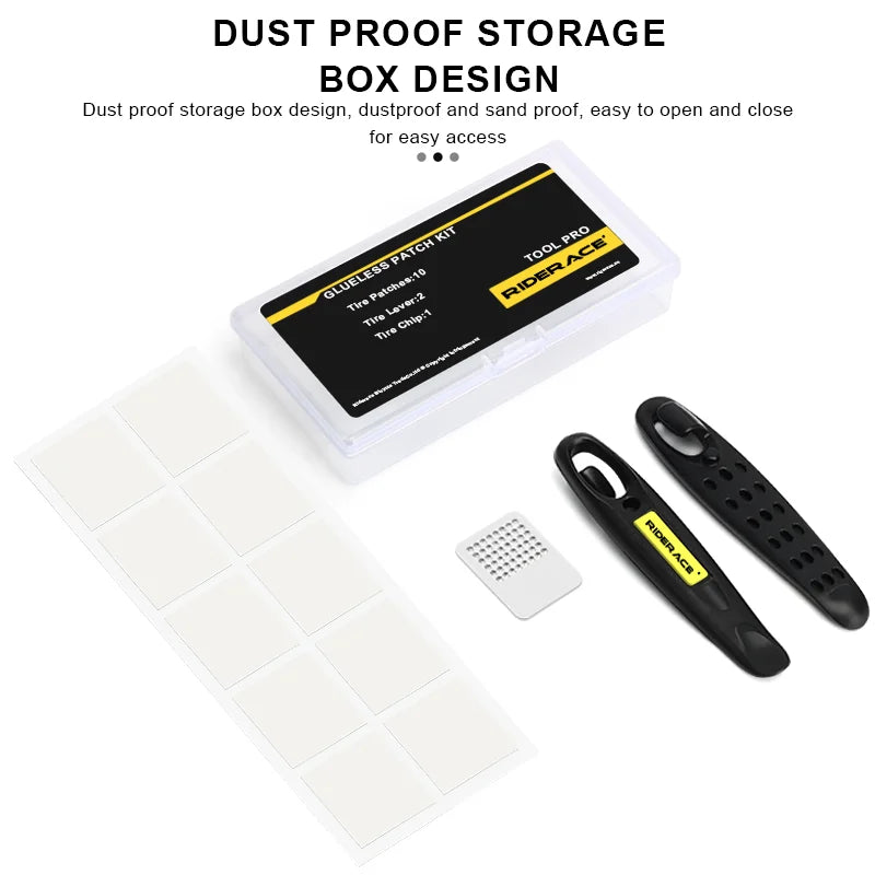Bicycle Tire Patch Repair Tool Kit Glueless Chip Patches Mountain Road Bike Tire Repair Piece Tyre Tire Lever Wheel Repair Tool