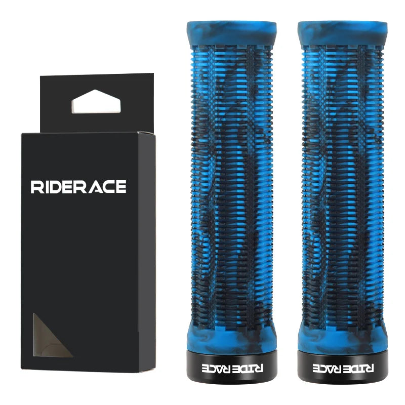 1Pair MTB Grips TPR Rubber Ergonomic Comfortable Mountain Bike Handlebar Grips Anti-Skid Shock-Absorbing Bicycle Handlebar Cover