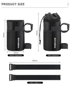 Bicycle Bag Bike Water Bottle Bag Multi-Function Portable Carrier Pouch Insulated Kettle Bag Outdoor Riding Handlebar Bag