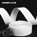 1Pair Road Bike Handle Bar Tape Perforated Breathable PU EVA Bicycle Handlebar Tape Anti-Skid Shock Absorbing With 2 Bar Plugs