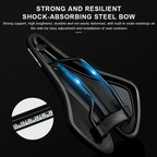 Bicycle Saddle Hollow Breathable PU Leather Mountain Road Bike Seat Thicken Soft Comfortable Racing Cushion Shock Absorption