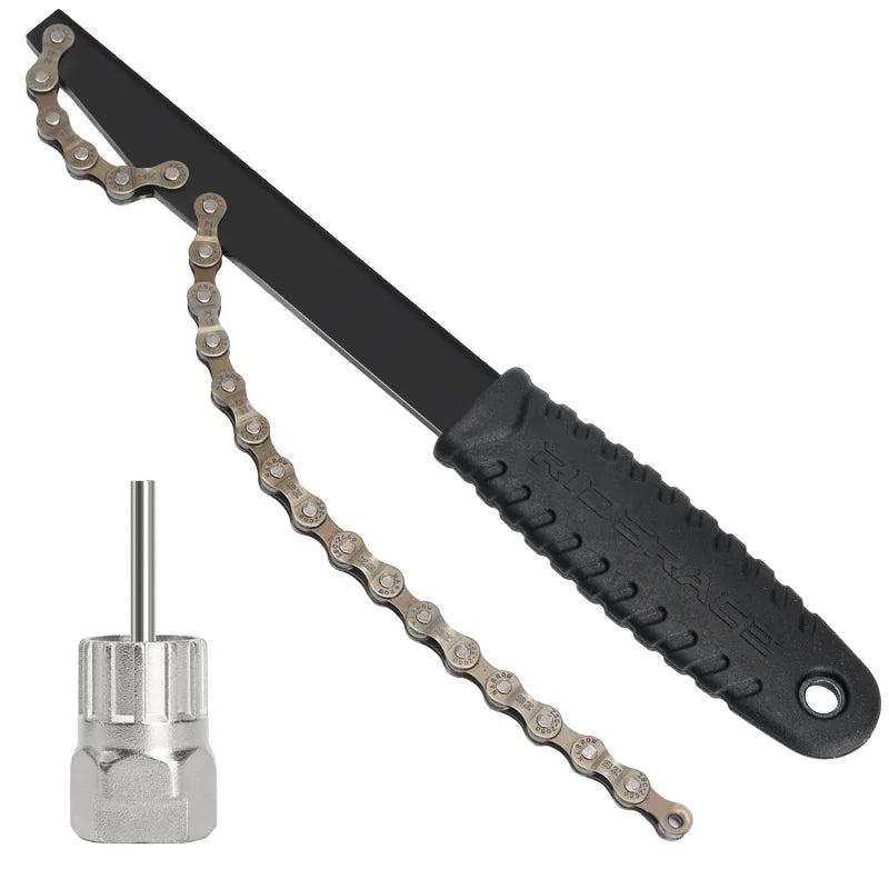 Bicycle Flywheel Removal Tool Kit With Cassette Wrench 12 Teeth Bike Chain Whip Cassette Sprocket Remover Tool MTB Repair Tools