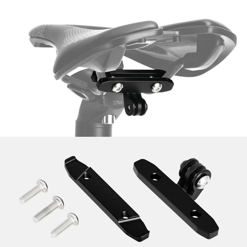 Bicycle Saddle Mount Tripod Holder Adapter Clamp Aluminum Alloy Bike Seat Rail Camera Mount For Gopro Hero Cycling Accessories