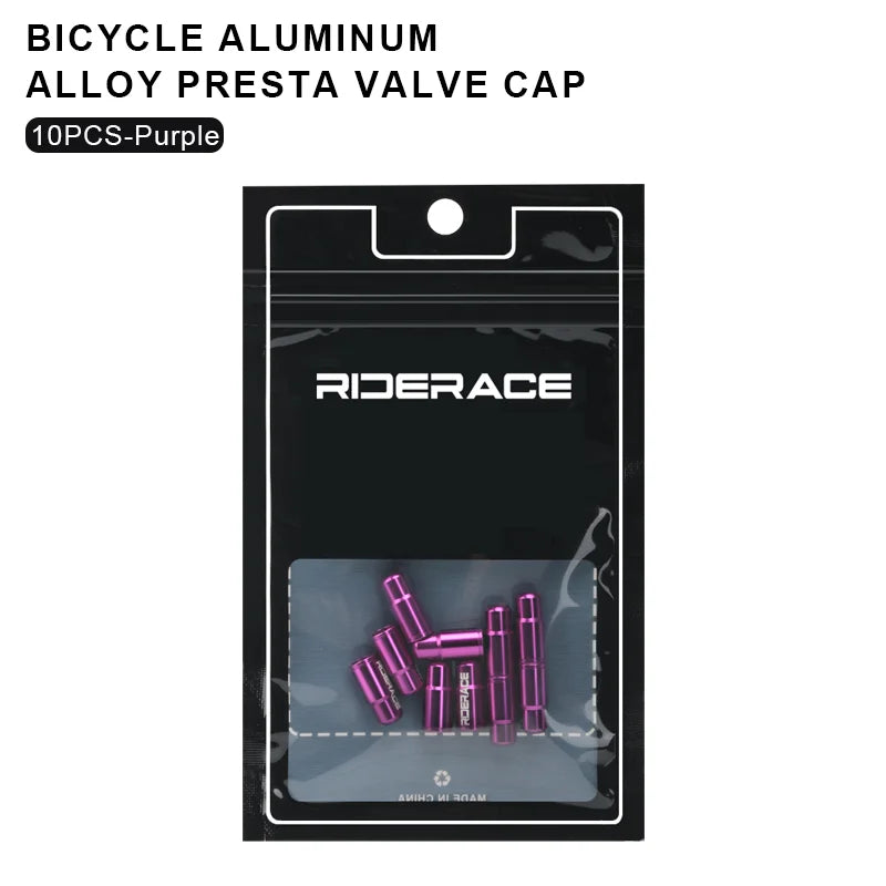 10Pcs Bicycle Tire Valve Cap Ultralight Aluminum Bike Tube Tyre Gas Nozzle Cover For FV Presta Valve Dustproof Protector Cap