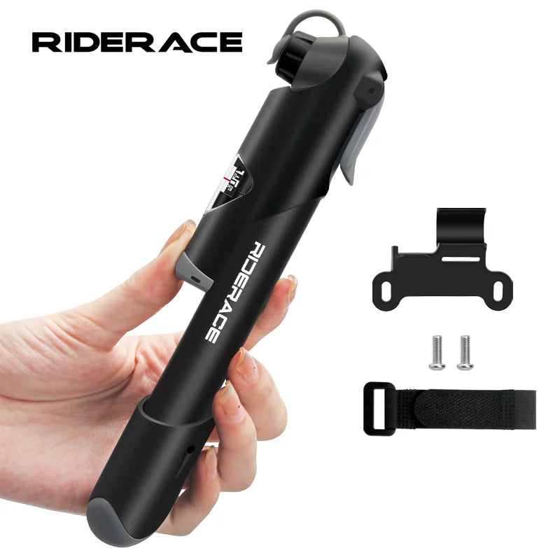 Mini Portable Bicycle Pump With Gauge Bike Hand Air Pump Outdoor Riding Cycling Hand Tire Air Inflator For Presta Schrader Valve