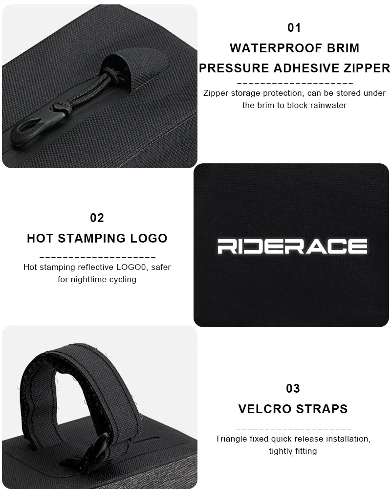 Bicycle Top Front Tube Frame Bag Large Capacity Waterproof Portable MTB Road Bike Handlebar Bag Pannier Cycling Accessories