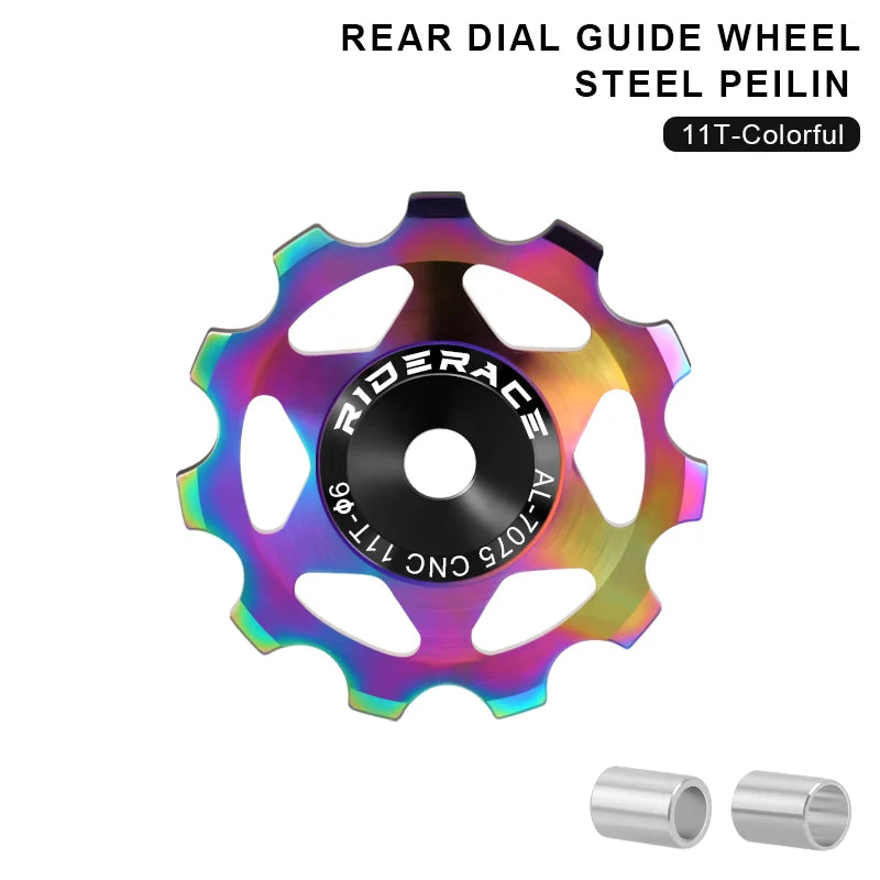11T 13T Bicycle Pulley Rear Derailleur Multicolour MTB Road Bike Wheel Guide Bearing Jockey Pulley For Shimano Sram 4mm 5mm 6mm