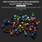 M5X12mm Bike Bottle Cages Bolts Alloy Steel Colorful Hex Head Bicycle Water Bottle Cage Screws Cycling Air Pump Fixed Bolts