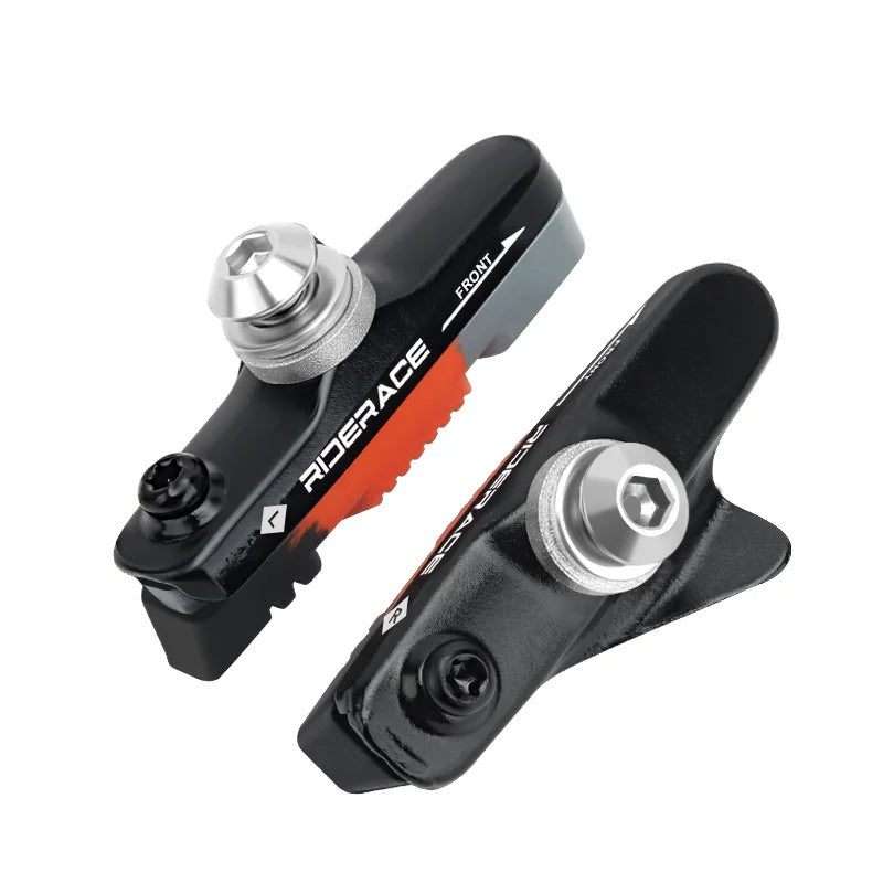 1Pairs Road Bike Brake Pads C-Brake Pad CNC Aluminum Alloy Durable Silence Rubber Bicycle Brake Shoes Cycling Accessories