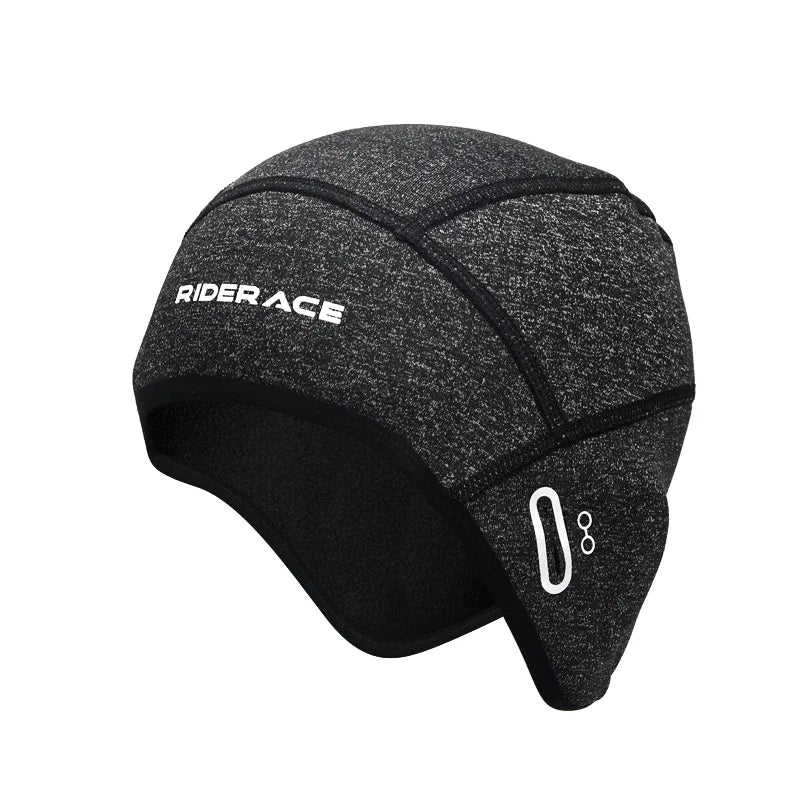 Winter Fleece Cycling Cap Windproof Thermal Skull Cap Cycling Helmet Liner Outdoor Sport Hat Running Skiing Motocycle Headwear