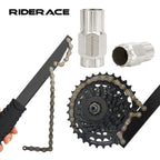 Bicycle Flywheel Removal Tool Kit 2 In 1 Cassette Freewheel Flywheel Remover Sprocket Extractor 12 Teeth Bike Chain Repair Tools