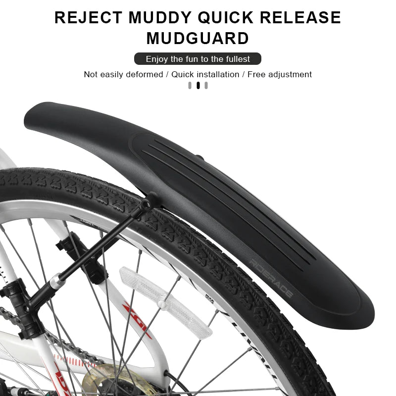 Bike Fenders Mudguard Dustproof Widen Quick Release Durable Front Rear Tire Wheel Fender Adjustable Mountain Bicycle Mudguard