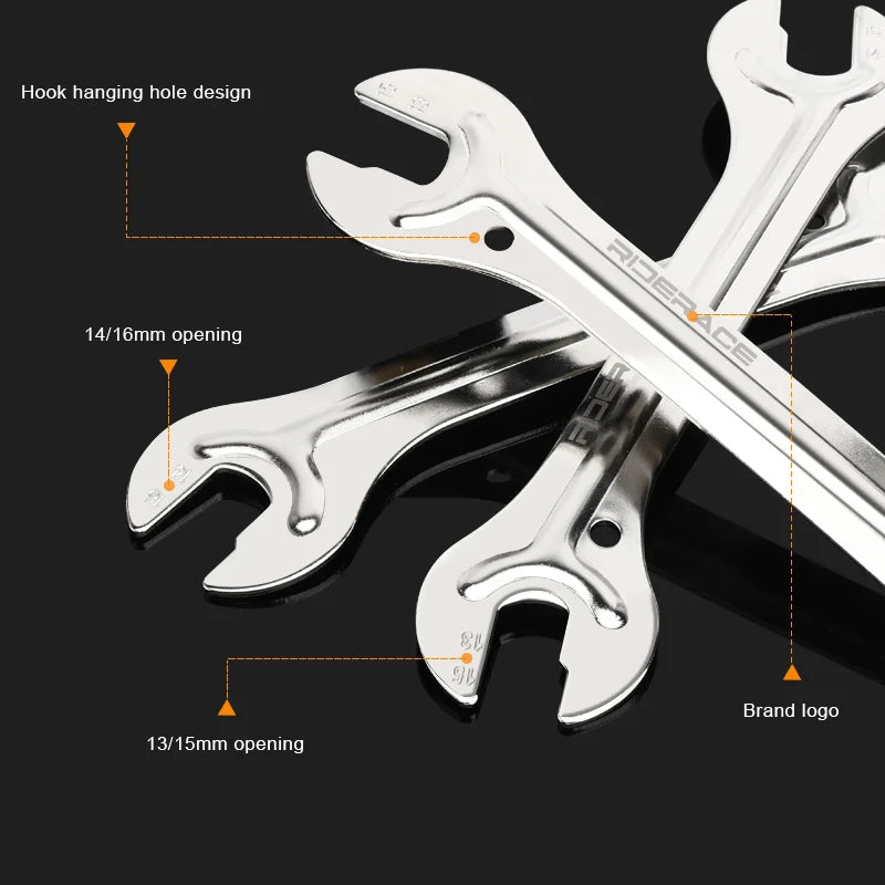 Bike Repair Spanner Tools Head Open Steel End Axle Hub Cone Wrench Portable Durable Spanners Cycling Repair Tools Accesories