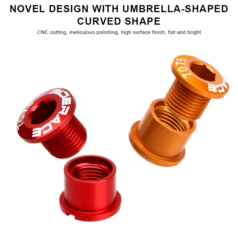 5Pcs Bicycle Chainwheel Screws Double/Single Chainring Bolts Dental Plate 6.5/8.5mm Disc Screws Road Crankset Bolt&Nut Set